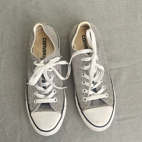 Converse All Star Canvas women's Silver size 7 (24 cm) low top - Picture 1 of 8